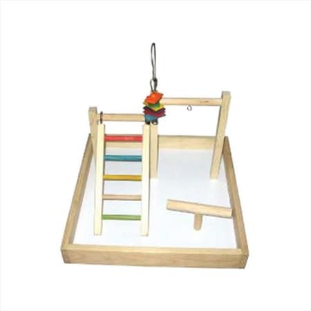 A&E Cage HB46409 Wood Tabletop Play Station - 17 X 17 X 12 In.